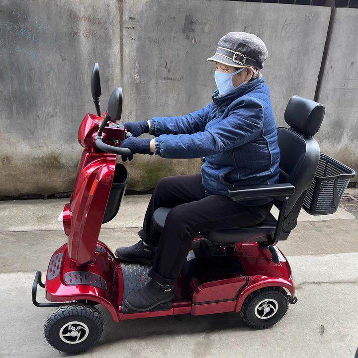 家用老动年代车066小型用折专叠电瓶车老年电四轮车步高端残疾人