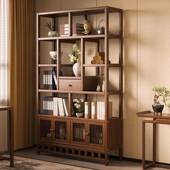博古架隔断中式 叶展示收柜茶具架子置茶物茶室茶柜茶具摆件纳GYK