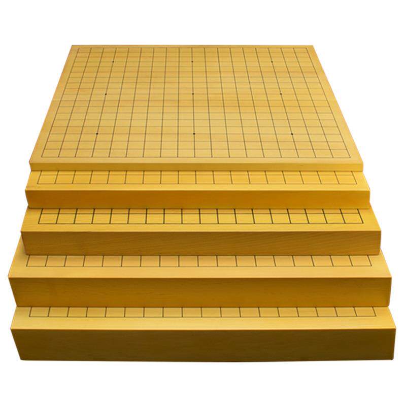 御782圣新榧木棋盘大棋棋象盘实木围棋棋双面棋盘独木围棋盘围不