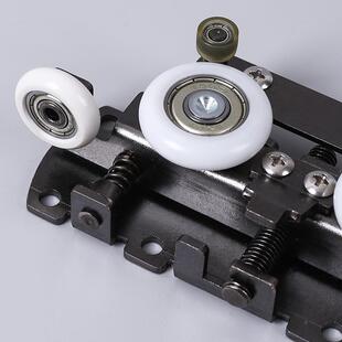 幽灵门五金配件门悬轨浮门道铝合移金滑轨吊趟XAB带双向缓冲静音