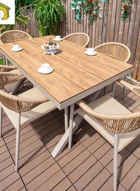 户外桌椅编藤椅庭院宿网防水露天阳台布腾休闲花民园椅防A-078腐