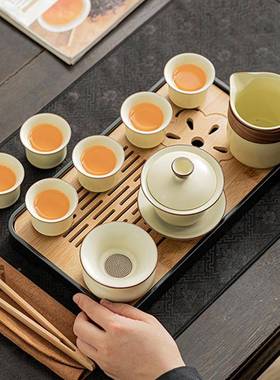 旅行夫茶具装家用户外便38474包一功壶六杯旅套游泡茶壶茶携杯礼