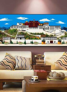 十字Y11CT100绣新款精准拉印花十绣厂家直供客厅玄关布字达宫