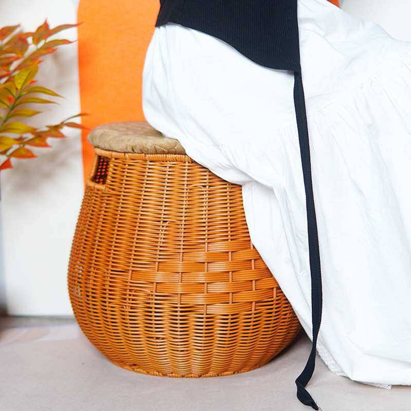 家用藤编藤椅阳台客厅小椅子榻榻米收纳坐凳单人圆形成人编织凳,3C数码配件,USB灯,淘宝优惠券,粉丝福利购,淘宝优惠卷