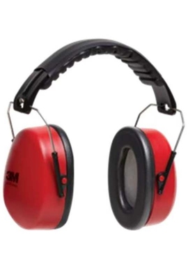 3M 1466红色经济型耳罩SNR32dB头戴式NRR21dB替代1426耳罩 H6A