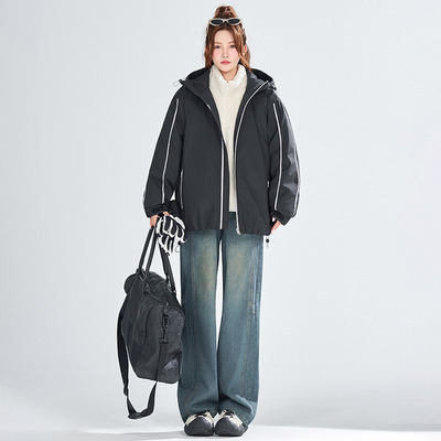 冬季潮牌鸭绒保暖连帽羽绒服男街头户外情侣百搭防寒保暖外套