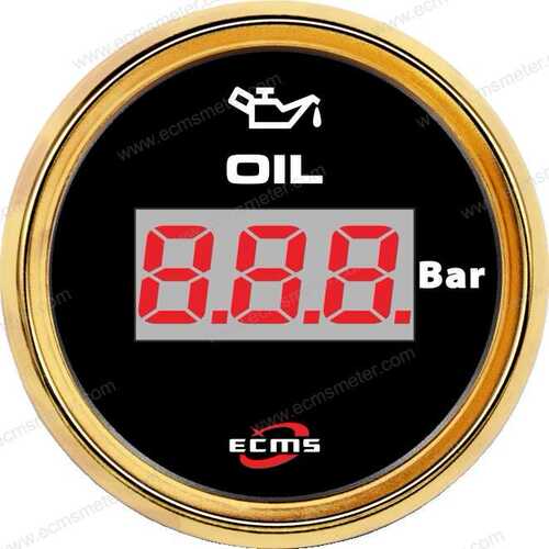 ECH防水螺纹安装多色背光多组参数可选数显机油压力表5Bar10Bar