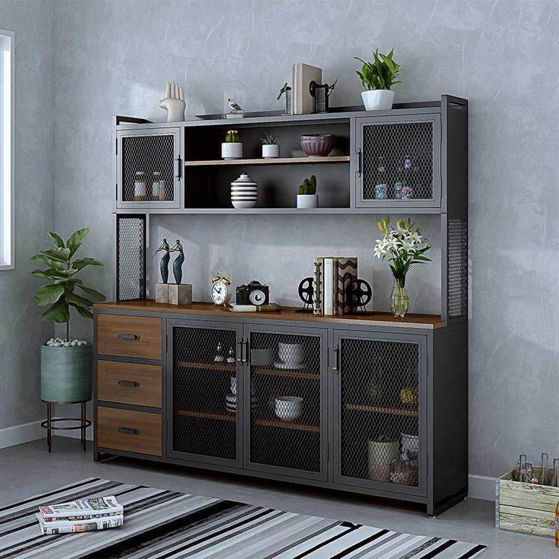 简约火锅店自助调料台家用斗柜多功能商用蘸料台餐厅工业风餐边柜