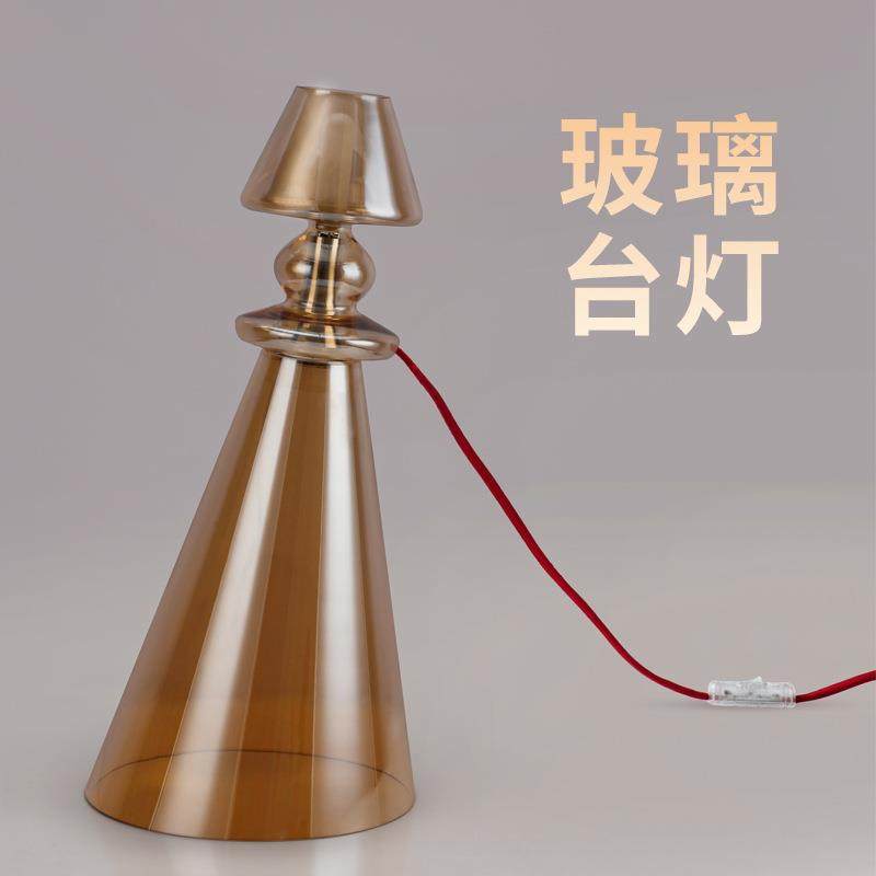 简约玻璃台灯民宿客房床头创意台灯书房展厅艺术装饰酒店摆件灯,电子元器件市场,其它元器件,淘宝优惠券,粉丝福利购,淘宝优惠卷