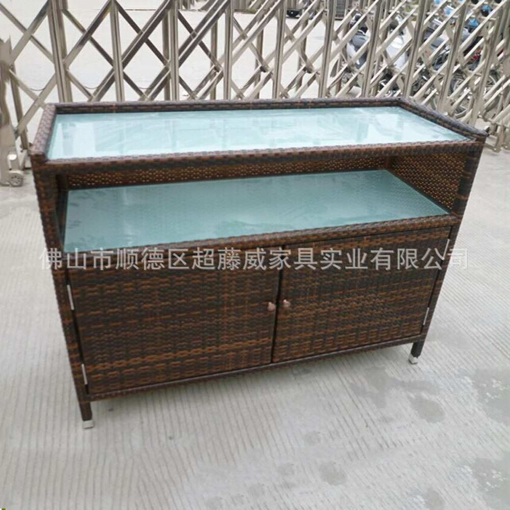 厂家直销藤艺家具酒店藤艺品户外藤制藤编家具茶水柜茶柜简约