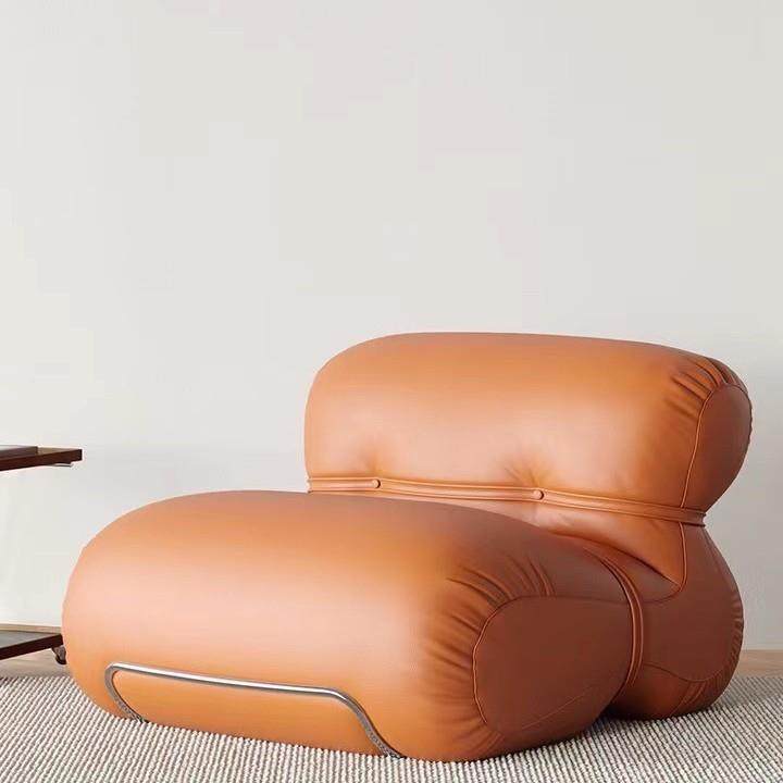 设计意式轻奢极简单椅沙发客厅单人椅设计师橙色皮质沙发椅休闲椅,玩具/童车/益智/积木/模型,毛绒/玩偶/公仔/布艺类玩具,淘宝优惠券,粉丝福利购,淘宝优惠卷