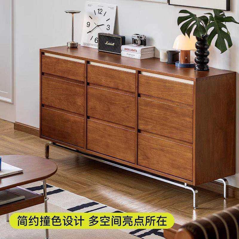 九斗柜北欧复古收纳储物柜客厅餐边柜实木靠墙简约卧室置物柜网红,电子元器件市场,其它元器件,淘宝优惠券,粉丝福利购,淘宝优惠卷