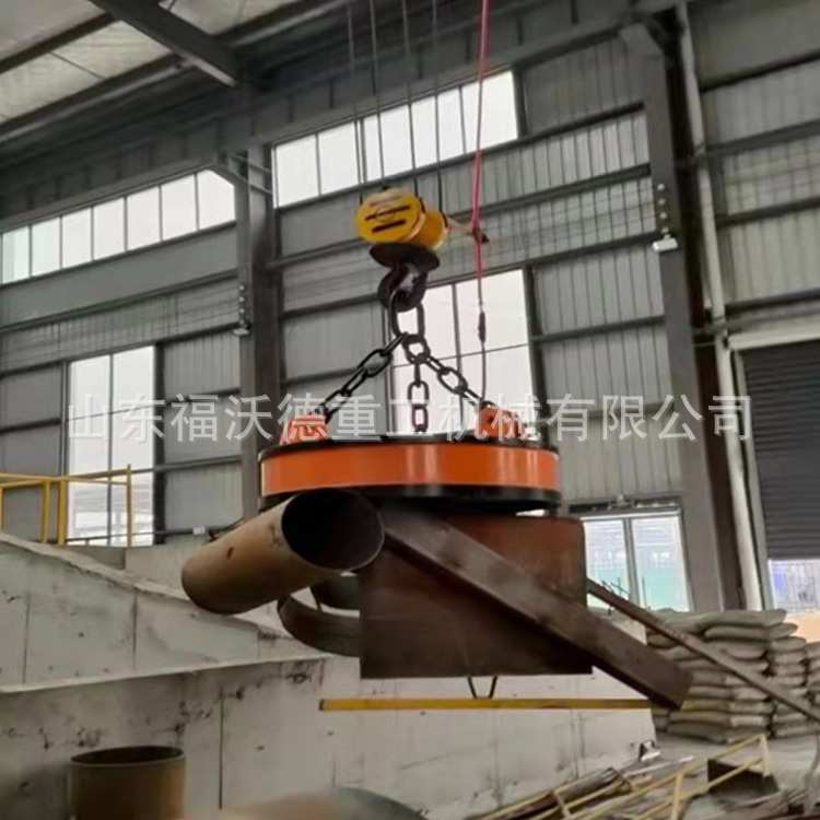 电磁吸盘起重机自发电性不发热装卸吊运大吸力圆形强磁吸力强劲