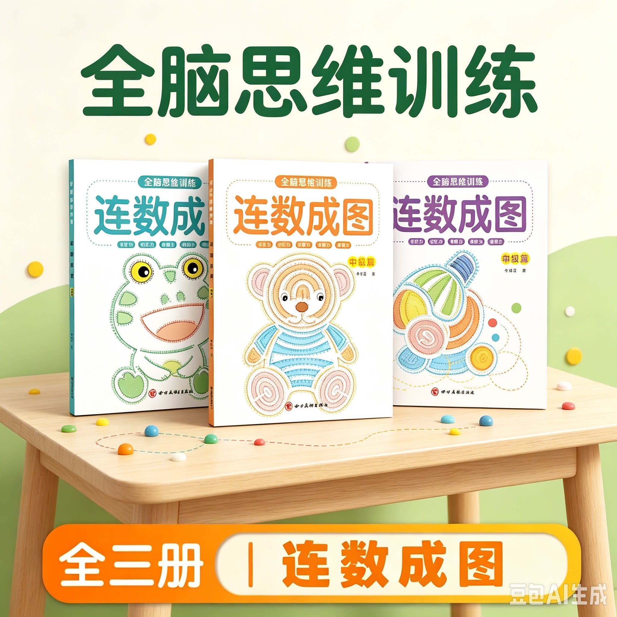 儿童数字连线画本幼儿控笔专注力训练涂色书简笔画描画填色本XZ