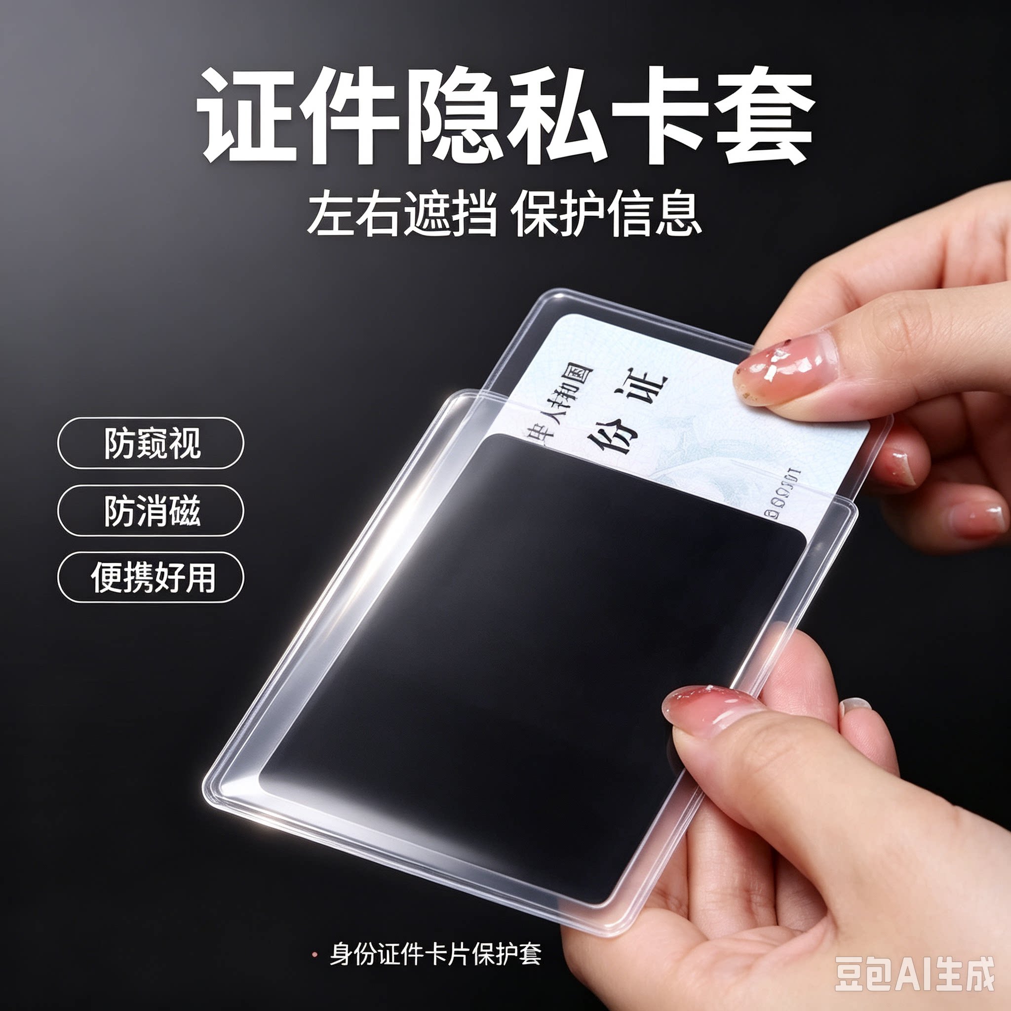 防窥膜身份证消磁卡套旅行学生泄露隐私保护银行卡驾驶证件套XZ