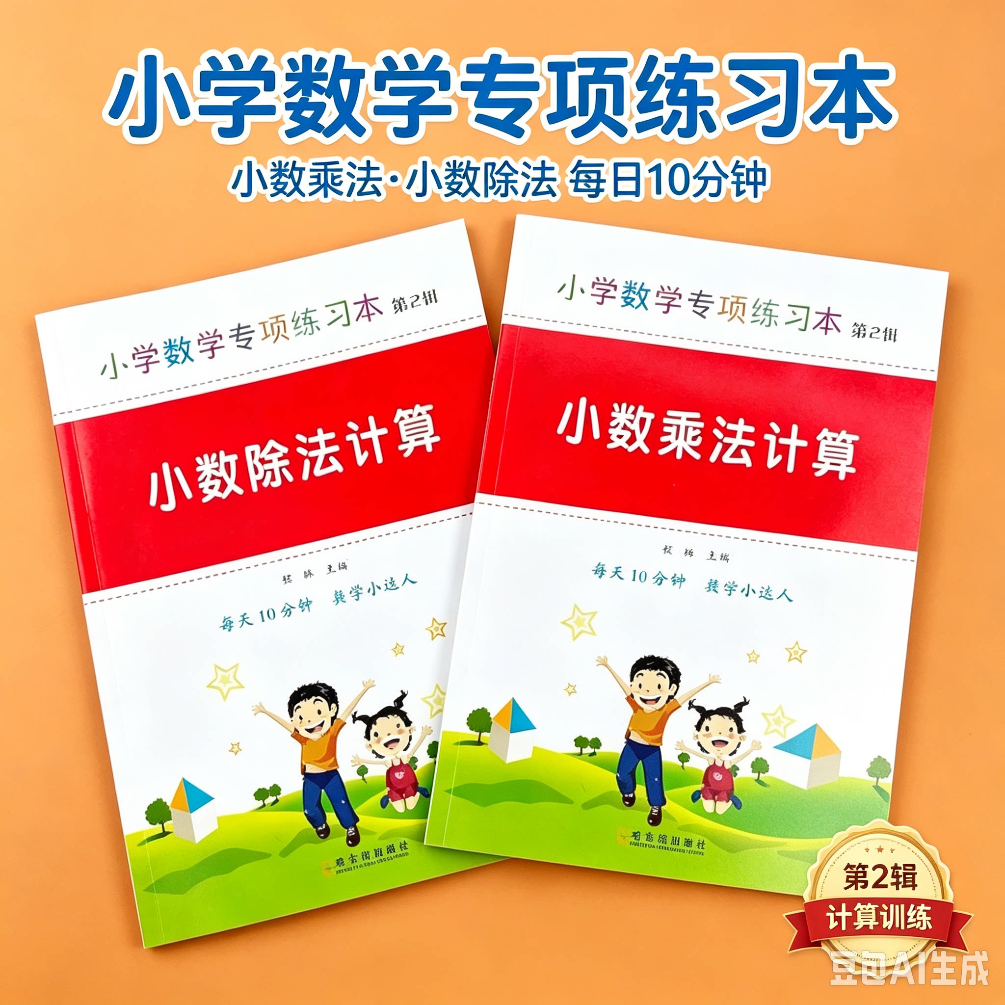 五年级上册数学小数乘除法计算练习题小数除法竖式计算除法文具XZ
