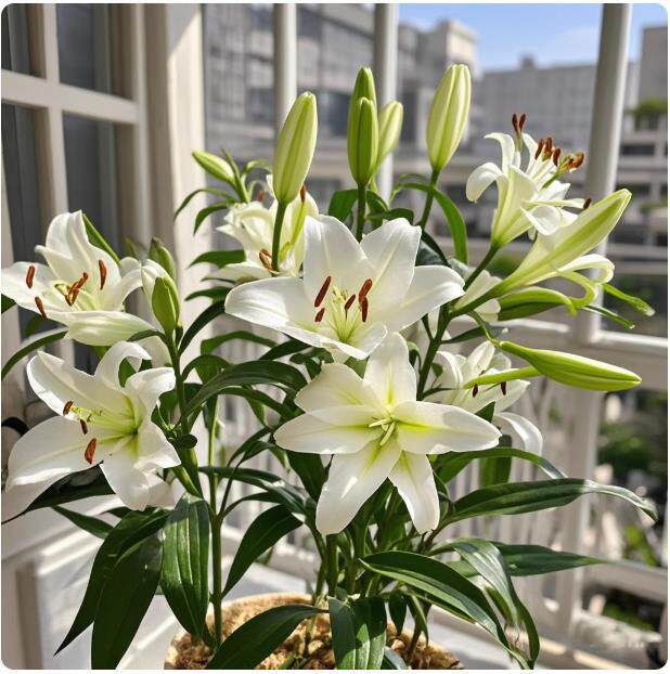 香水百合四季赏花重瓣大花朵花型阳台庭院低温春夏秋冬种植发芽XZ