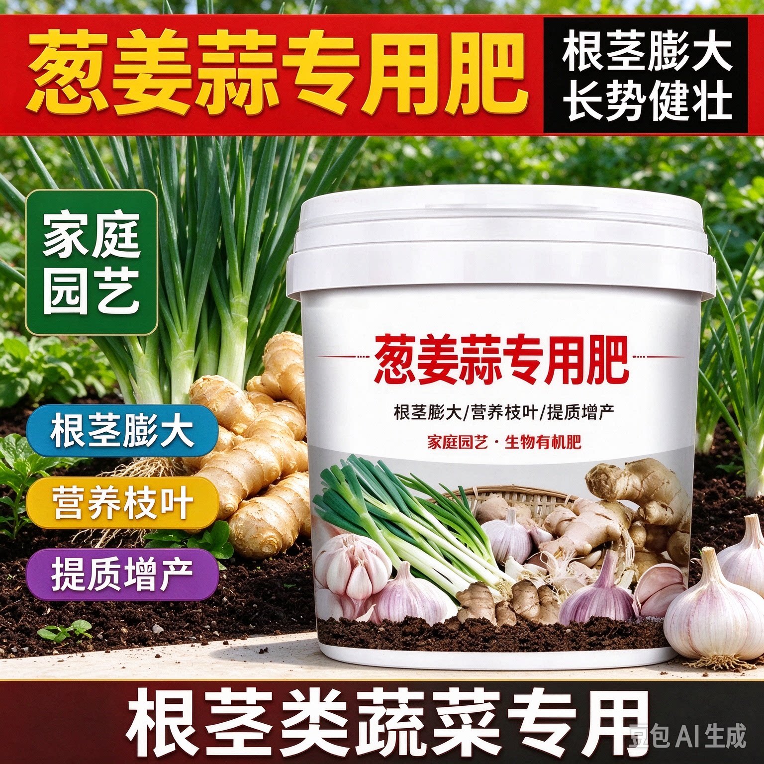 【大蒜通用肥】蒜头大一圈苗壮根壮营养丰富蒜头膨大蒜通用肥XZ