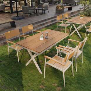 花园餐厅休闲区餐桌椅商用咖啡厅奶茶店外摆桌子椅子户外庭院桌椅