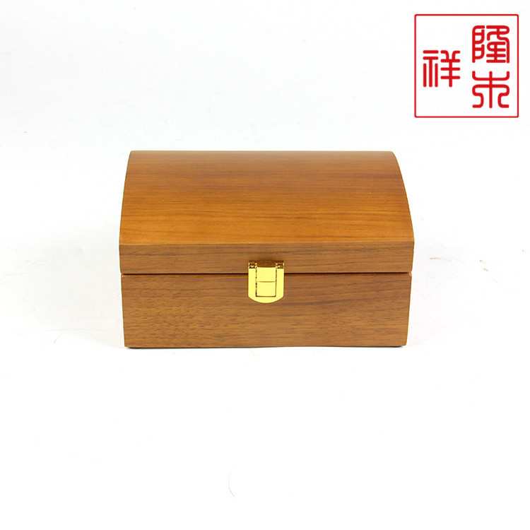 现货时尚翻盖带锁首饰盒 欧式绒布木质收纳首饰盒 复古精致饰品盒