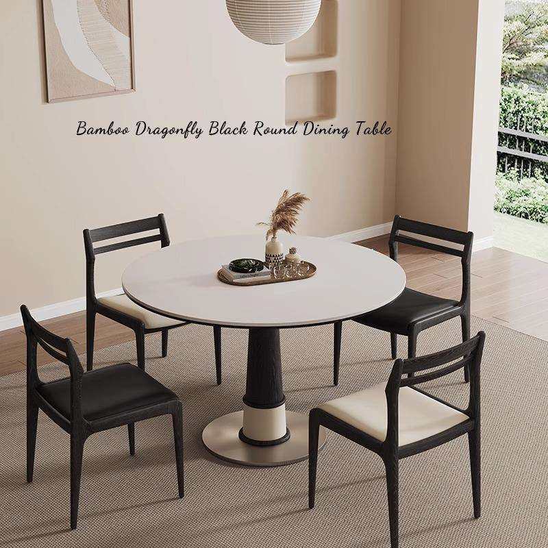 实木岩板圆桌法式复古风圆形餐桌家用小户型80/90饭桌餐厅客厅桌,电子元器件市场,其它元器件,淘宝优惠券,粉丝福利购,淘宝优惠卷