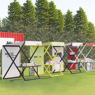 集市折叠摊位展示架夜市摆摊桌户外地推铁架子网红景区移动售货车