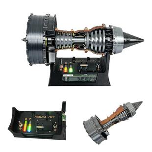 暴力无刷RRTrent900桌面飞机涡扇超强涡扇发动机模型摆件可正反吹