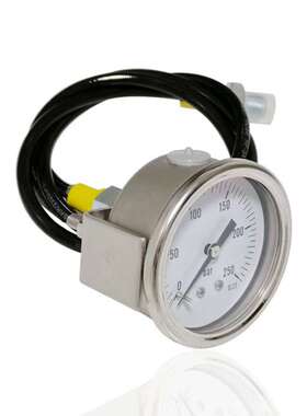 供全钢毛细管压力表轴向带支架耐高压YBF60Z 250BAR G1/4接口厂销