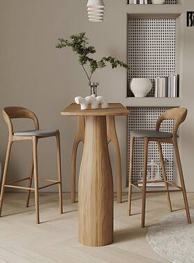 北创闲意靠背酒欧吧椅前#002台休家咖啡厅高脚椅凳子现代简约用吧