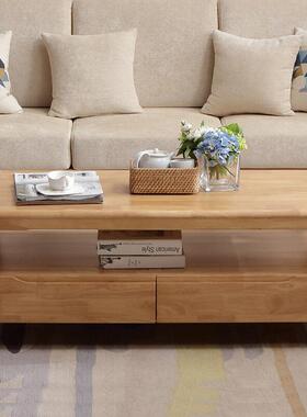 北欧全实小茶几日IPQ式木小茶约桌简现代沙发边几客厅家用矮桌极