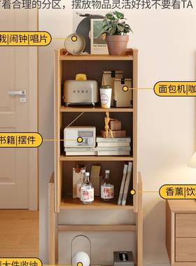 电视柜边置物架厅电视机柜落地小书架客墙IPM边转角书柜书旁桌边