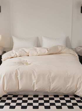 60s轻奢纯棉长绒棉被套单件全棉单人150x200x230紫色被罩被芯套子