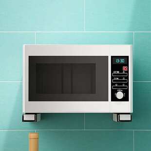 微波炉架子置物架不锈钢厨房支架壁挂式挂架托架烤箱悬空吊架挂墙