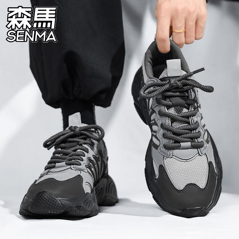 森马男鞋2026年新款夏季休闲网面透气工作劳保户外登山运动老爹鞋