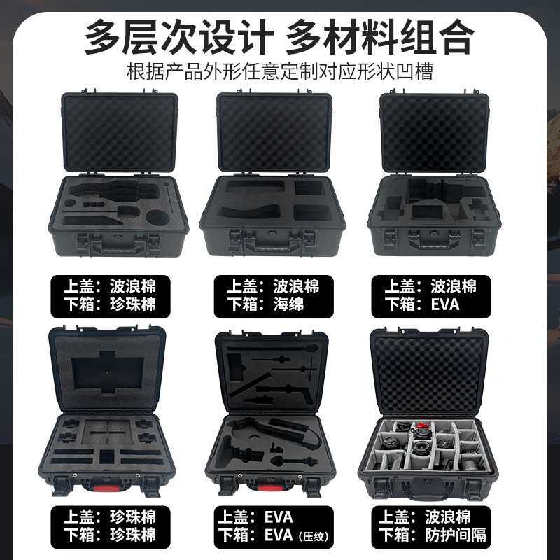 厂家供应大容量汽车维修ABS工具收纳箱 机械设备防水拉杆工具箱