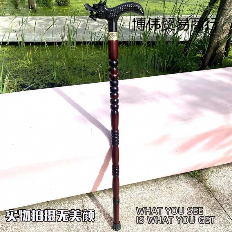 加粗老年人龙头拐杖木制防滑拐棍手杖老人拐杖老年人拐杖防滑头