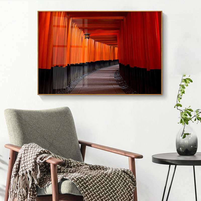 现代简约建筑装饰画大幅工业风办公室挂画横幅别墅壁画样板房画