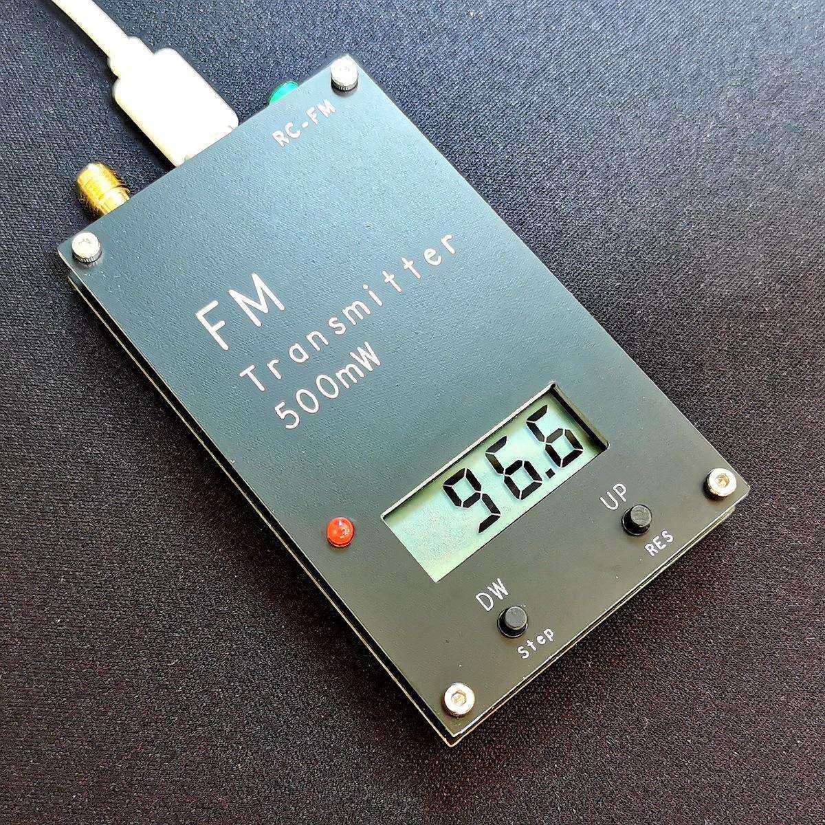 2000米FM发射机数字显示0.5W500mW立体声76-108M(直拍)