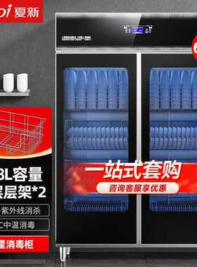 夏新消毒柜商用餐饮立式消毒柜不锈钢碗柜大容量不锈钢餐具消毒柜