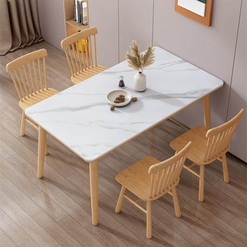 北欧实木岩板餐桌家用小户型现代简约橡胶木餐桌椅组合长方形饭桌,3C数码配件,USB灯,淘宝优惠券,粉丝福利购,淘宝优惠卷