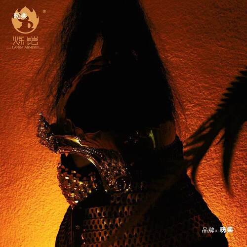 武士面罩汉服cos配件-温陈华甲胄铠甲盔甲锁子甲