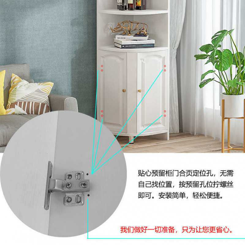 欧式角柜墙角柜三角形拐角置物架卧室客厅弧形转角柜收纳柜