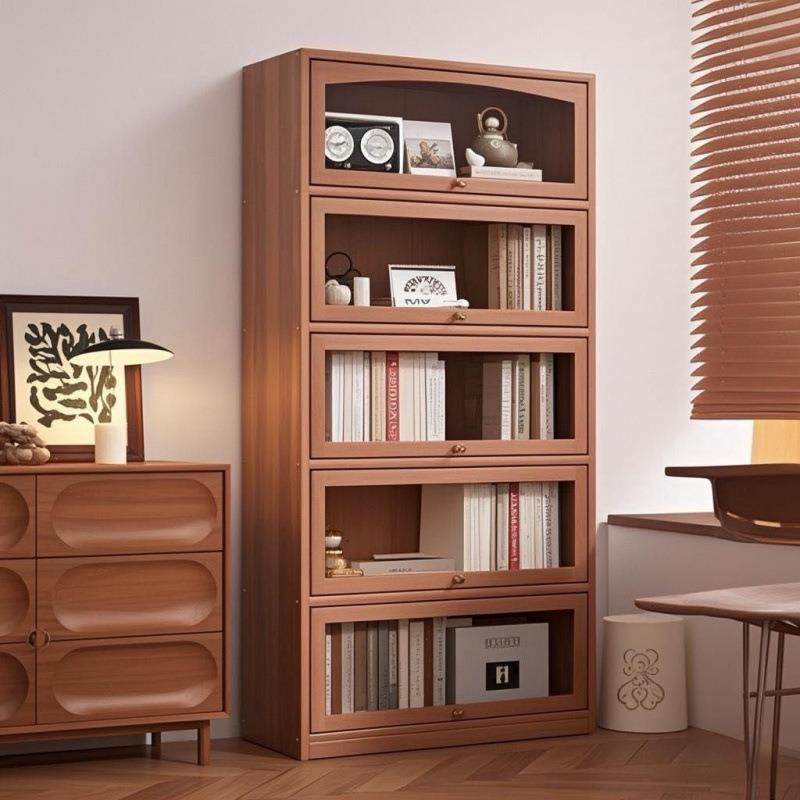 实木书柜书架收纳带门家用多层客厅叶颗粒玻璃门置,3C数码配件,USB灯,淘宝优惠券,粉丝福利购,淘宝优惠卷