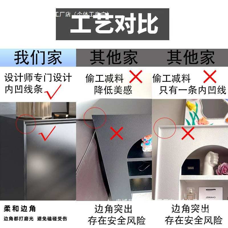 北欧奶油风柜子法式壁炉客厅家用走廊玄关简约装饰柜置物架精装