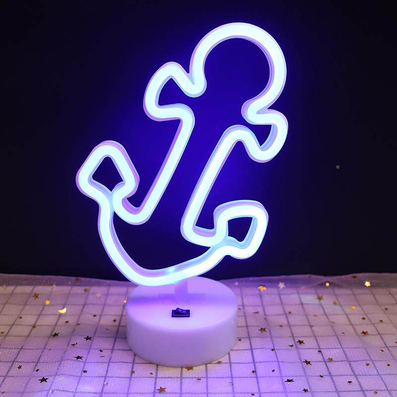 led虹霓装饰灯 室爱心恐XGJ龙雪人夜造型小夜灯USB电池盒led卧造