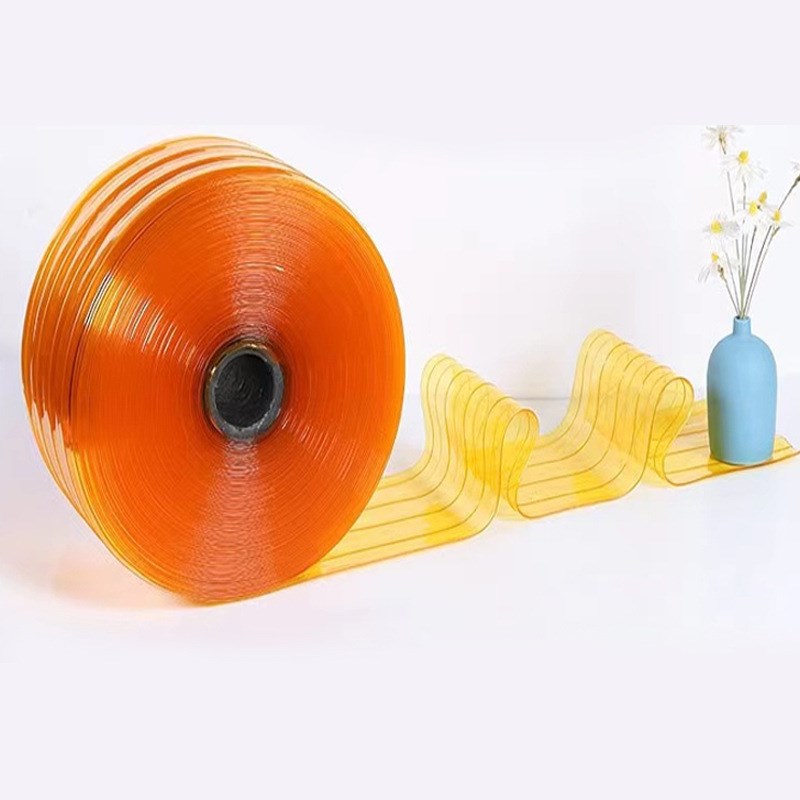 整卷带筋软门帘透明隔热隔断胶帘PVC塑料水晶挡风空调门帘子