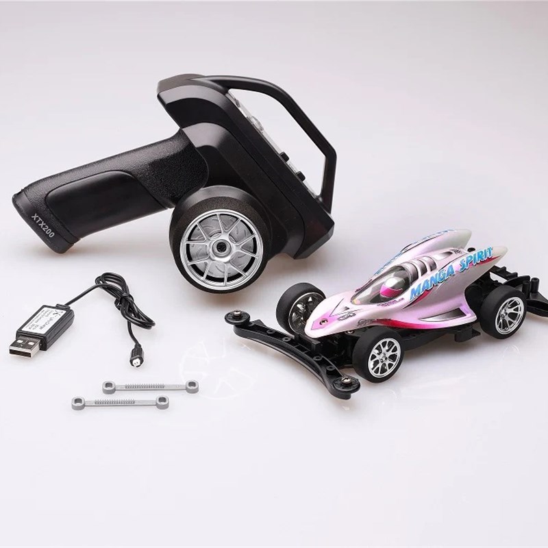 【DgLiLo】1/32 比例遥控车 舵机转向后驱竞速漂移四驱车 xotik