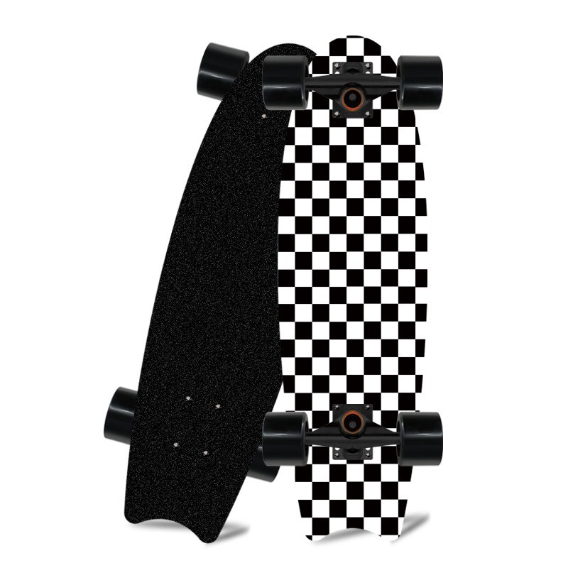 枫木陆地冲浪板鱼尾板初学代步刷街模拟单翘大鱼板厂家直销