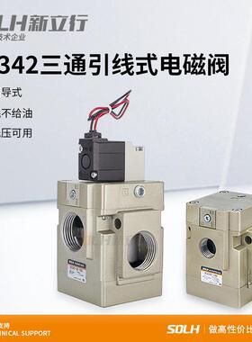 二位三通电磁阀先导式VG342R-5G-04/06/10DC24VAC220V覆膜机