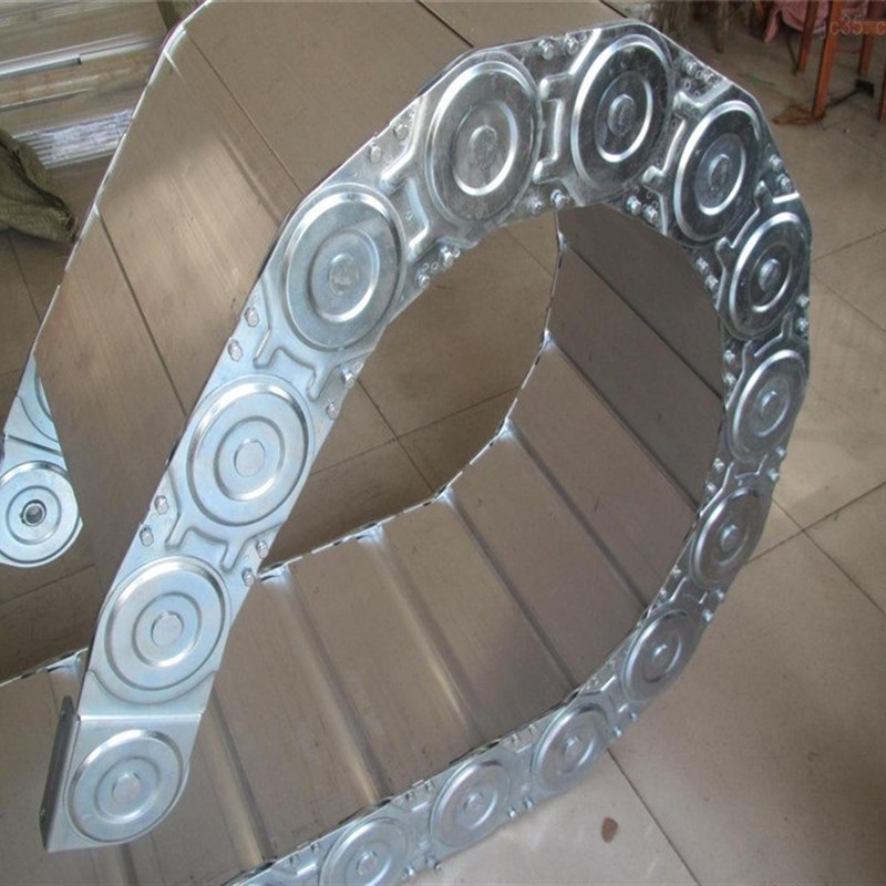 宁波TL钢铝钢制拖链 镀锌金属坦克链304不锈钢坦克链 全封闭拖链